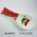 Popular pineapple pattern ceramic spoon rest for tableware